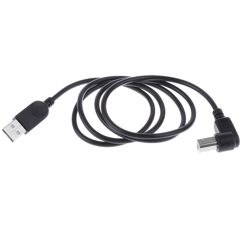 90° Down Angle Printer Cable USB2.0 Male Plug to Type B Scanner Adapter 