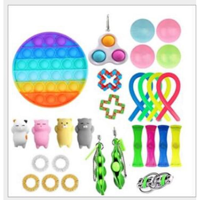 SUNSIOM Colorful Plastic Pop Tube, DIY Stretched Plastic Pop Sensory Toy