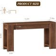 thumbnail image 2 of 71" Extra Long Console Table, Wood Farmhouse Entryway Table, Plank and Beam Console Tables for Living Room, Entry, Entrance, Behind Couch, Hallway, Foyer, Narrow Sofa Tables for Front Door, 2 of 16