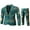 Dark Green, variant on Christmas Suits for Mens, 2PCS Ugly Xmas Santa Claus Snowflake Print Suit Jacket Blazers Party Tuxedo Pants Sets