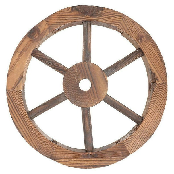 Wagon Wall Wall Decor Wood Crane Wheel Wood Wheel Decoration Wood Wheel Decor for Garage