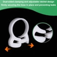 thumbnail image 4 of Uxcell 15pcs Doble Clip de Sujeción 28.8-34mm Abrazaderas de Plástico de Alta Resistencia Kit de Abrazaderas Ajustables para Plomería Automotriz Línea de Combustible, Blanco, 4 of 6