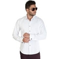 thumbnail image 3 of AZAR MAN Slim Fit Lay Down White French Cuff Tuxedo Dress Shirt Combo, 3 of 7