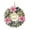 B, variant on 13.77 Inch Christmas Wreath with Pink Poinsettias & Berries - Festive Front Door Decor for Xmas Winter Holiday Season