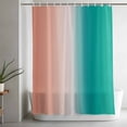 thumbnail image 4 of Gradient Pink Green Shower Curtain, Modern Abstract Minimalist Orange Brown Ocean Beach Waterproof Shower Curtain Set with 12 Hooks Lightweight Bath Curtains Fabric Bathroom Decor 48x72 Inches, 4 of 9