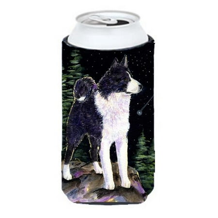 

Starry Night Karelian Bear Dog Tall Boy bottle sleeve Hugger - 22 To 24 oz.