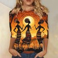 thumbnail image 4 of Tbopshirt Black History Month Shirts Women,Plus Size Tops 3/4 Sleeve,Fashion Printed Casual Round Neck Pullover Womens Graphic T Shirts,S-XXXL,Black History Gifts, 4 of 5