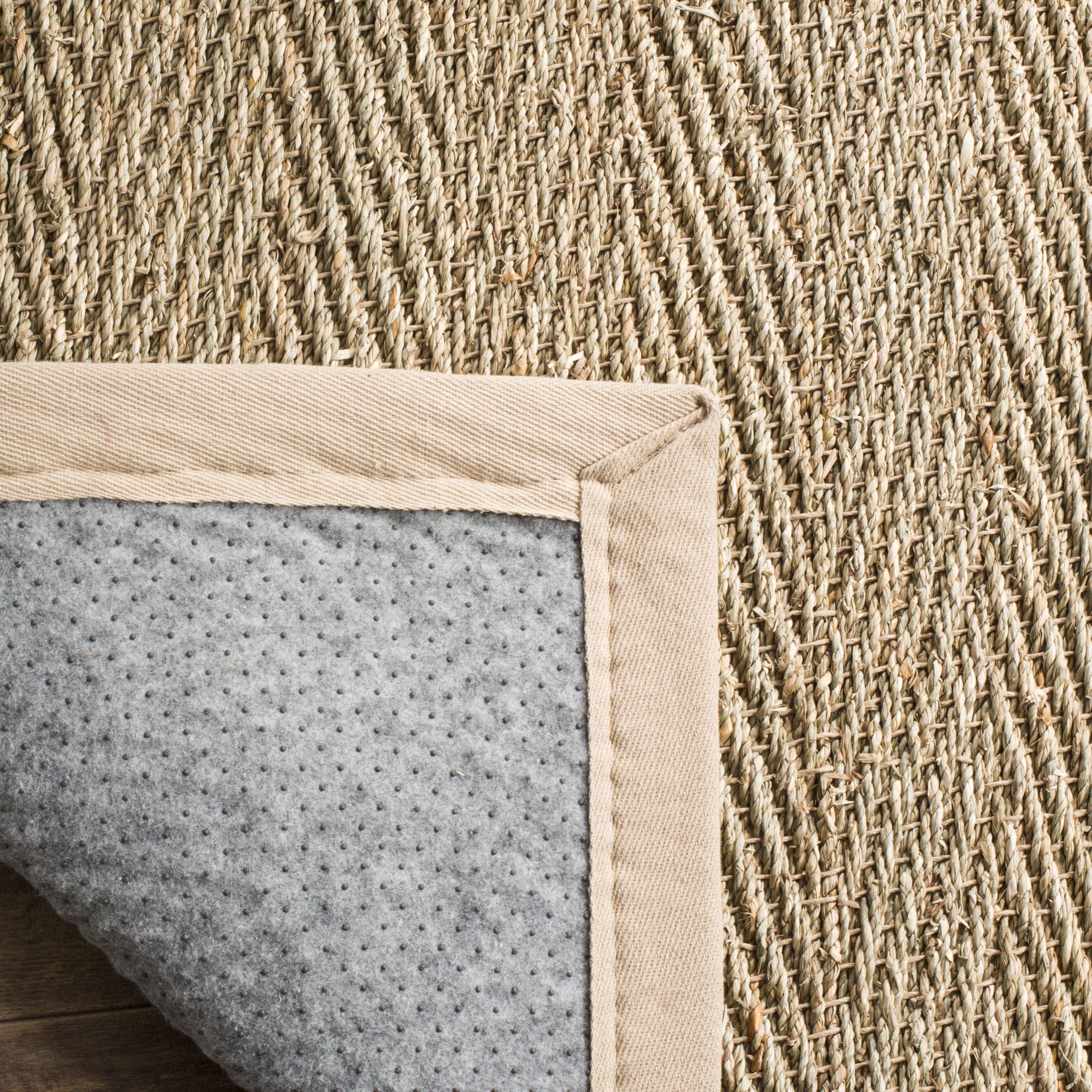 SAFAVIEH Natural Fiber Maisy Solid Area Rug, Natural/Beige, 9' x 12'