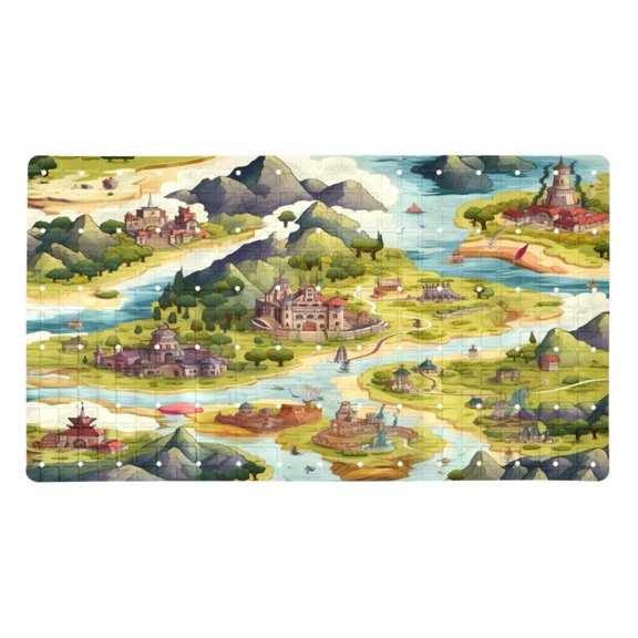 Non-Slip Bathtub Mats Vintage Map Prints Soft Bath Tub Bathroom Shower Mat for Baby and Adults, Machine Washable