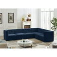 thumbnail image 2 of Meridian Furniture Quincy Navy Velvet Modular Sectional, 2 of 13