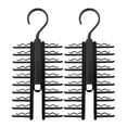 thumbnail image 1 of GOOHOCHY Colgador de corbatas para armario, organizador de bufandas, cinturones ahorradores de espacio, estante de almacenamiento para pañuelo para lazo, 2 uds., 1 of 8