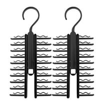 WSTEER 2pcs Tie Hanger Closet Scarf Organizer Space Saving Belts Tie Scarf Storage Rack
