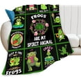 thumbnail image 2 of Funny Frog Blanket for Girl Boy Frogs are My Spirit Animal Fleece Throw Blanket Frog Stuff Super Soft Cozy Flannel Plush Cute Frogs Blankets for Couch Sofa Bed Gifts for Women Kids Frog Loves 80"x60", 2 of 6