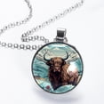 thumbnail image 2 of Yak Glass Circular Pendant Necklace - Women's Jewelry, 2 of 5