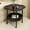 Black BK, variant on Mini Side Table 44x44x48cm Plastic Modern European Coffee Table Nightstand Space Saving Easy Assembly for Bedroom Living Room Dorm Apartment