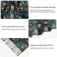 thumbnail image 5 of FORMRS Womens Scarf Winter Soft Long Big Warm Shawls Wrap Tassel Scarves, Gold Peacock Pattern, 5 of 9