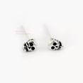 thumbnail image 5 of QQTDFG 925 Sterling Silver Tiny Skull Skeleton 3x4mm Post Stud Earrings A1138-default, 5 of 7