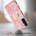 thumbnail image 2 of For Samsung A17 5G Splendid Glitter with Diamonds All Around Edges Ring Stand Case Cover - Pink, 2 of 4