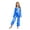Royal Blue, variant on Kids Girls 90s Flapper Disco Dance Clothes Metallic Ruffles Long Sleeve One Piece Jumpsuits Gold 14