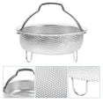 thumbnail image 2 of Steaming Basket Drain Basket 22 cm Metal Steamer Insert With Handle Stainless Steel Steamer Basket Rice Cooker Steamer Plate For Food Steaming Cooling And Roasting Cooking Silver, 2 of 8