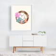 thumbnail image 2 of Tropical badminton - Illustration Sports Floral Pastel Summer White Framed Wall Art Print 12 x 16 inches, 2 of 3