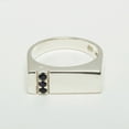 thumbnail image 2 of LBG British Made 14k White Gold Natural Sapphire Mens Band Ring - 25 size options - Size 11, 2 of 6