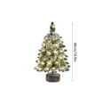 thumbnail image 3 of Pre-Lit Flocked Christmas Tree with Lights - Snowy Tabletop Decor for Home & Office, 3 of 6