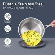 Gotham Steel 10 Pcs Stainless Steel Cookware Set, Pots and Pans Set Non Stick with Induction Cookware, Made Without Forever Chemicals, Metal Utensil Safe, Oven and Dishwasher Safe