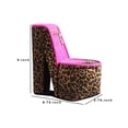 thumbnail image 5 of Benzara BM240357 High Heel Cheetah Shoe Jewelry Box with 3 Hooks, Multi Color, 5 of 5