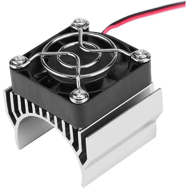 Disipador de calor de Motor 540/550/3650 con ventilador de refrigeración, accesorio de disipador de calor para Motor de coche eléctrico Rc a escala 1/10 (plata) Banban LingWen 8390612180439