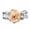 Rose Golden, variant on Opvise Elegant Two Tone Women Rose Flower Hollow Band Finger Ring Wedding Jewelry Gift