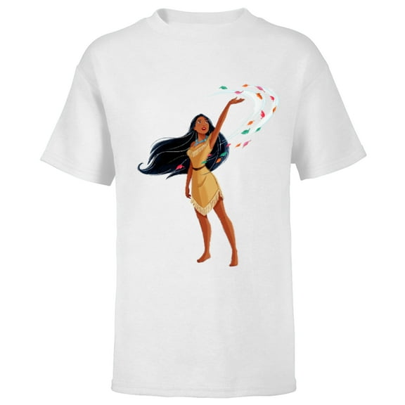 Disney Princess Classic Pocahontas - Short Sleeve T-Shirt for Kids - Customized-White