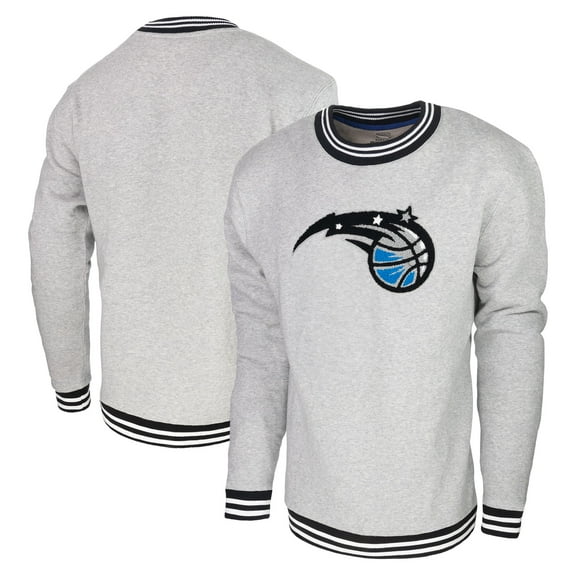 Men's Stadium Essentials Heather Gray Orlando Magic Club Level Pullover Sweatshirt