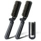 thumbnail image 1 of Cepillo para el Cabello con Cerdas de Jabalí Plegables de Viaje de 2 Pzas, Mini Herramienta para Peinar Barba y Cabello con Bolsillo Plegable para Mujer y Hombres (Negro), 1 of 7
