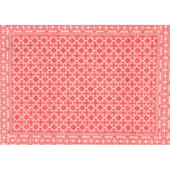 Ahgly Company Indoor Rectangle Oriental Red Modern Area Rugs, 8' x 10'