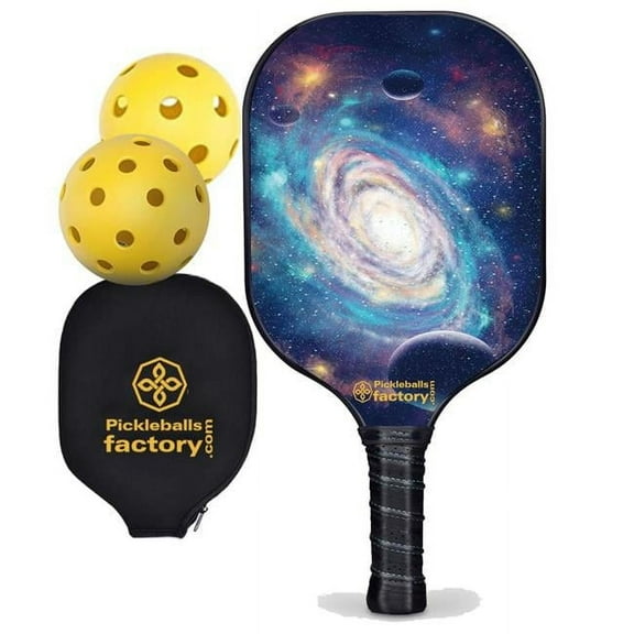Pickleball Factory PB00029-10-C Spiral Galaxy Carbon Fiber Pickleball Paddle, Sports At the Beach Pickleball, Carbonfiber Graphite