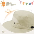 thumbnail image 4 of Zando 2 Pcs Kids Sun Hats Outdoor Wide Brim Fishing Hat for Kids Sun Protection Kids Bucket Hat for Camping Hiking, 4 of 7