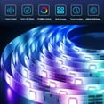 thumbnail image 2 of Kit de Bandes Lumineuses DEL Étanches, Kit de Bande Lumineuse RVB à Intensité Variable de 16,4 Pi Compatible avec Google.smd 5050, Bandes Lumineuses Contrôle par Application, Se Synchronise à la Musique, Convient à la Télé, à la Chambre, aux Fêtes et à la Décoration Intérieure, 2 of 4