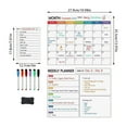 thumbnail image 3 of Stickers Refrigerator Dry Wipe Calendar 3 Piece Set Monthly Weekly Daily Whiteboard Planner for Household Tables Menu To Do Lists 13 Inches X 11 Inches 10ML, 3 of 8