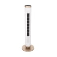thumbnail image 2 of Seville Classics 9-Speed Remote Controlled Oscillating Tower Fan with Light - White, 2 of 6