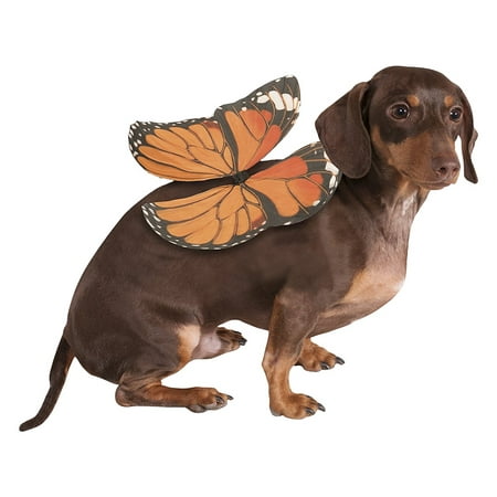 Dog Wings Pet Costume Orange (Monarch) - Small/Medium