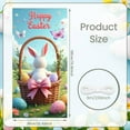 thumbnail image 2 of Bunny Design Easter Banner Colorful Eggs Happy Easter Display Floral Cross Spring Flowers Easter Party Backdrop for Easter Party Church Event Spring Celebration, 2 of 9
