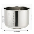 thumbnail image 3 of Binwennn All Silicone Cooking Utensils Set Food Cooker compatible with Machine Kitchenware Set Plates 304 Stainless Steel Inner Pot Rice Cooker Pressure Cooker Double Bottom Inner Pot Non Stick Pot 6L, 3 of 8