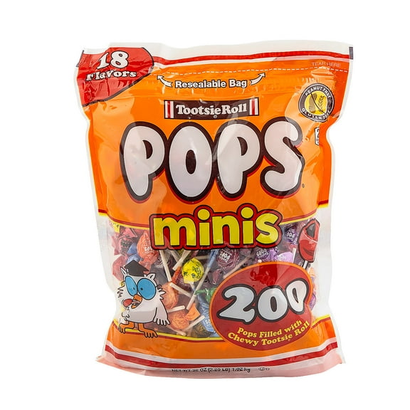 Tootsie Roll® Pops® Mini Candy, 200 Pieces, Halloween, Easter, Christmas Candy