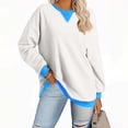 thumbnail image 2 of Bixock Summer Women's Clothing,Long Sleeve Shirts for Women,Blouse for Women Color Embroidery Crew Neck Long Sleeve Pullover Sweatshirt Tops, 2 of 4