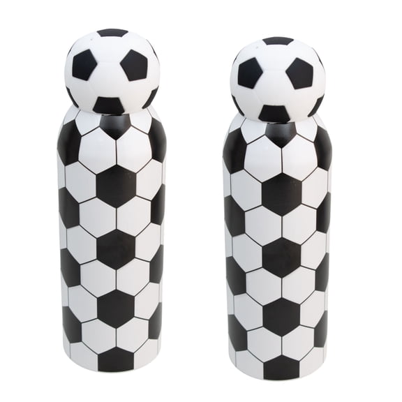 Juego 2 Botellas Aluminio 730 ml Balón Fútbol Mundial con Tapa