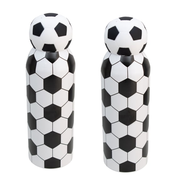 Juego 2 Botellas Aluminio 730 ml Balón Fútbol Mundial con Tapa