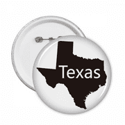 Texas America USA Map Outline Pins Badge Button Emblem Accessory Decoration 5pcs