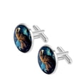 thumbnail image 2 of Elegant Men's Stainless Steel Cufflinks Set for Formal Attire + Corporate Events, 2 of 6