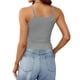 thumbnail image 4 of Puntoco Camisolas ajustadas para mujer Camisola sexy y de moda para mujer Cuello redondo Top ajustado de color sólido, 4 of 5
